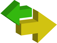 Yellow and green arrows